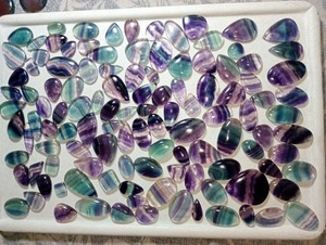 Mayorista 100% Natural AAA + Multi-Fluorita Cabujón Semi-Precioso Cristal de Cuarzo Ópalo Energía Curación Tumbled Accesorios de Joyería - Product Image 2
