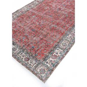 Alfombra Vintage de Lana 9x12, Tejida a Mano, con Patrones Rectangulares Abstractos Florales en Rojo y Naranja, para Entrada del Hogar o Habitación de Adolescentes - Pae-2619 - Product Image 2