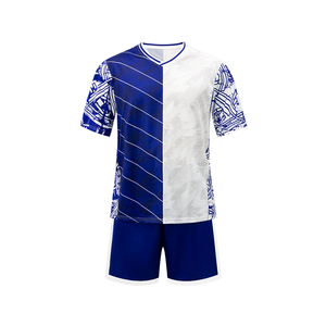 Camiseta de fútbol de poliéster 100% blanca por sublimación personalizada tailandesa, conjunto de uniforme de fútbol de manga corta Unisex para adultos - Product Image 3