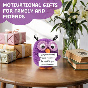 Muñeca de Ganchillo Morada Personalizable para Decoración Navideña, Venta Directa de Fábrica al por Mayor para Todos - Product Image 2