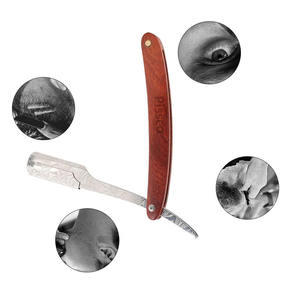 Navaja de Afeitar Manual de Acero Inoxidable de Alta Calidad para Hombre con Mango de Madera, Navaja de Afeitar Recta para Barbería - Product Image 5
