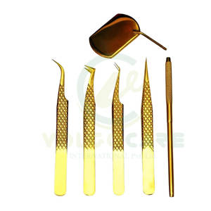 2024 ensemble de 6 pinces à souder inversées en céramique de précision fabriquées avec des pointes pointues et incurvées en acier inoxydable ensemble de pinces à épiler - Product Image 2