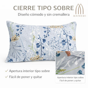 Ensemble de couette en polyester imprimé végétal de luxe, taille king, respirant, léger, couleur unie, toutes saisons - Product Image 4