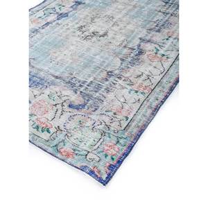 Tapis en laine noué à la main vert vintage, grand rectangle, motif floral et abstrait, pour entrée de maison, salon - Pae-2288 - Product Image 2