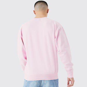 เสื้อสเวตเชิ้ตคอกลมโอเวอร์ไซส์ OEM แบบมีฮู้ด ไหล่ตก ผ้าฝ้าย 100% หนานุ่ม ดีไซน์เรียบง่าย สั่งทำได้ สำหรับผู้ชาย ฤดูหนาว - Product Image 4