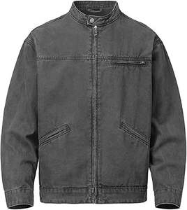 Service OEM 100% Veste en jean de haute qualité 100% coton vieilli avec patchs déchirés et motif de lettres - Product Image 1