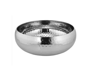 ชามสเตนเลสสตีลสำหรับโรงแรมและร้านอาหารทำจากโลหะทรงกลมสีเงินมันวาวแบบเรียบง่าย - Product Image 1