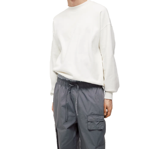 Pantalon cargo droit en molleton personnalisé OEM pour hommes, de haute qualité, léger, écologique, décontracté, streetwear, taille mi-haute, multi-poches - Product Image 4