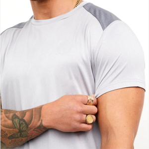 OEM Custom Training T Shirts and Shorts Men Gym Wear Slim Fit <b>Twinsets</b> 100% Cotton Mens Twin Set Wholesale - Product Image 3