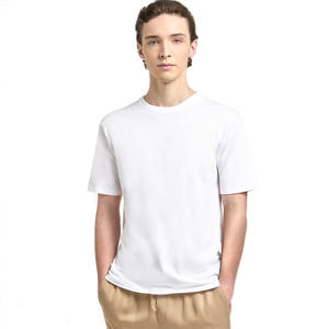 T-shirt en coton 100% pour homme, impression personnalisée de logo OEM en gros, t-shirt blanc uni, t-shirt personnalisé vierge pour homme - Product Image 1