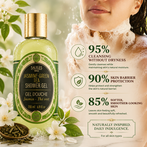 Gel Douche Élégant au Thé Vert Jasmin de Qualité Supérieure UE, Lavant Corporel Artisanal de Luxe, Hydratant Naturel pour Soin Quotidien - Product Image 2