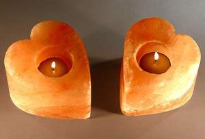 Vente en gros 100% Bougeoir en forme de cœur rose naturel Pot en cristal fait à la main avec sel brillant sculpté avec fil Artisanat au meilleur prix - Product Image 4