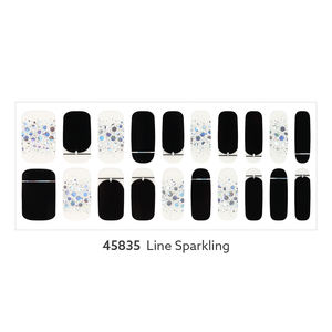 ShineB superventas tiras de uñas de gel 3D de alta calidad #45835 línea de holograma pegatinas de uñas de salón fácil decoración de moda hecha en Corea - Product Image 2