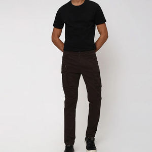 Alphatek กางเกงคาร์โก้ลำลองสำหรับผู้ชาย, กางเกงคาร์โก้ผ้าฝ้ายเอวกลางใส่สบายน้ำหนักเบาทรงหลวม - Product Image 2