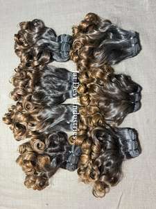 Cabello Rizado Birmano Crudo en Paquetes Sin Procesar al por Mayor, Cabello Humano Natural Indio Virgen Rizado, Extensiones de Cabello Humano - Product Image 3