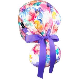 Gorros médicos de alta demanda, cierre de botón de Cinta ajustable Floral con estampado personalizado, OEM diseño personalizado, gorros de fregado para clínica de Hospital - Product Image 6