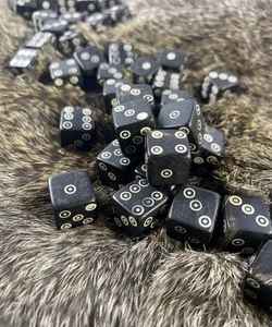 ลูกเต๋าหกด้านทำจากกระดูกควายและอูฐอุปกรณ์เสริมสำหรับเกมกระดานขนาด5มม. - Product Image 2