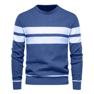 Nuevo suéter de espesor de invierno para hombre, cuello redondo, Color sólido, manga larga, suéteres ajustados cálidos, suéter para hombre, ropa masculina - Product Image 5