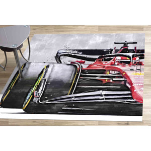 Alfombra Estampada de Fórmula 1 - Alfombra Moderna para Cuarto de Hombre, con Pelo Suave - Product Image 4