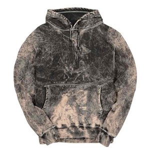 เสื้อมีฮู้ดแบบสวมหัวผ้าฝ้าย100% วินเทจซักด้วยกรดตัดขอบแบบไม่มีความทุกข์ในฤดูหนาวเทอร์รี่มีฮู้ดผ้าฝรั่งเศสพิมพ์ลาย - Product Image 5