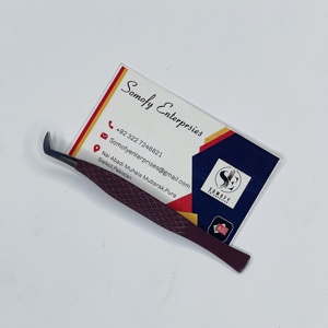 Pinzas de Precisión para Pestañas Somofy Enterprises de Acero Inoxidable de Alta Calidad, Duraderas, con Punta Dentada/Serrada y Agarre de Diamante, 10 mm, Personalizadas - Product Image 5