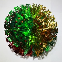 Décoration suspendue en forme d'étoile de Noël en feuille d'aluminium 50CM, éventail en papier étoilé arc-en-ciel pour les fêtes de Noël et du Nouvel An, fournitures de décoration de plafond et de pièce