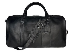 Bolsa de lona de cuero genuino impermeable de guijarros azul oscuro Unisex patrón de caramelo de moda Vintage elegante viaje gimnasio deportes gancho Loop - Product Image 5