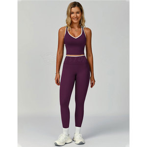 Ensemble de yoga à compression élastique Leggings camouflage sans couture pour femmes Utilisation en extérieur Yoga Se - Product Image 3