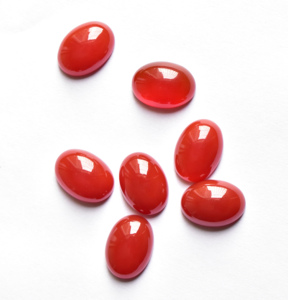 Cabujón calibrado ovalado de ónix rojo, cabujón de piedras preciosas sueltas para joyería, anillos, COLLAR COLGANTE, 5X3 MM a 20X15 MM, Ágata roja - Product Image 3