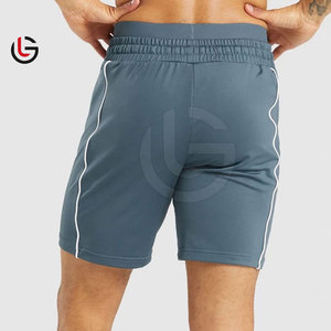 Pantalones cortos de fitness de alta calidad para hombre hechos a medida más vendidos 100% algodón de secado rápido cintura media estilo informal patrón sólido cordón - Product Image 2