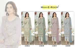 2024 dernière tenue de créateur heavy fox Georgette Salwar Kameez Dupatta broderie multi-fils travail cousu à la main nouvelle version - Product Image 5