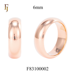 Anneaux de mariage brillants de 6 mm FJ Fallon Fashion Jewelry plaqués or rose sur base en laiton Ultra <span class=keywords><strong>Pro</strong></span> - Product Image 3
