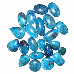 Shattuckite หินอัญมณีอัญมณีทรงหลวมรูปทรงผสมและอัญมณีธรรมชาติชั้นดีสำหรับการทำเครื่องประดับ - Product Image 4