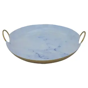 Hot Selling Metal Round Iron Serving <b>Tray</b> in <b>Gold</b> Finished with Inner Enamel Designs Metal <b>Gold</b> Serving <b>Tray</b> Affordable Prices - Product Image 1