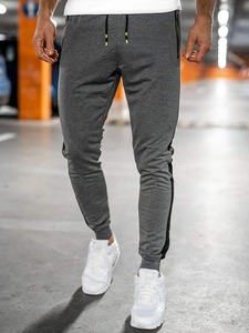 Pantalones para correr de lana de alta calidad para hombre, pantalones de chándal sólidos informales de otoño, pantalones de chándal de calle alta, pantalones al por mayor - Product Image 3