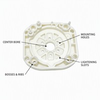 Kundenspezifische POM-Kunststoff-Spritzgussbasis für Laser-Nivelliergeräte, interne Komponententeile, Präzisions-OEM-Fertigung
