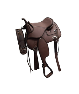 Selle de baril synthétique occidentale de pointe de cheval de course anglaise de qualité supérieure - Product Image 2