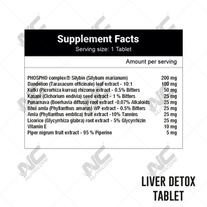 Nutricore แท็บเล็ตดอกซ์ตับโภชนาการการกีฬาพร้อมด้วยสารสกัดจากดอกธิสเซิลอาหารเสริมเพื่อสุขภาพสำหรับป้องกันตับ - Product Image 2