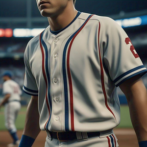 Camiseta de Béisbol con Botones, de Secado Rápido, Ligera y Suave, Camiseta Deportiva de Manga Corta, Camiseta de Entrenamiento de Béisbol Unisex - Product Image 6