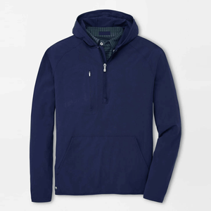 Vestes pour hommes en polaire 100% polyester de couleur bleue unie personnalisées Veste d'extérieur respirante à séchage rapide de haute qualité pour hommes - Product Image 1