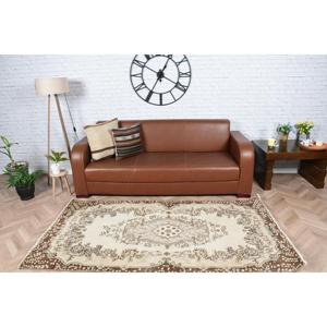 พรมวินเทจสไตล์ตุรกี ขนาด 3.5x6.9 ฟุต ลายสัตว์สีน้ำตาล - Product Image 2