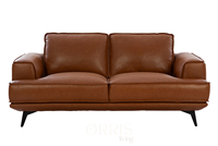 Luxuriöses Modernes Echtleder-Sofa-Set mit Langlebiger Komfortabler Polsterung, Kissenrücken, Holzbeinen und Geraden Armlehnen für Hotel und Villa
