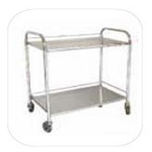 Chariot à instruments de classe I pour hôpital, en métal et équipements médicaux de haute technologie, avec 2 étagères, fabriqué en Inde, modèle NA - Product Image 1