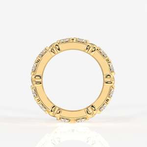 Anillo de Eternidad de Oro de 14K con Diamante Cultivado en Laboratorio de Corte Redondo - Product Image 4