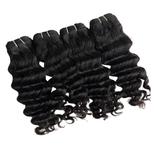 Extensions de cheveux vierges indiens de qualité supérieure Loose Deep Wavy 10-32 "Bundles de trame de machine non traités pour la vente en gros - Product Image 1