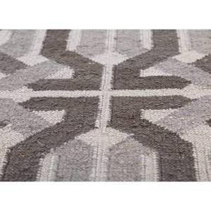 Alfombras Geométricas de Lana Alhambra en Gris y Negro, Tejido Plano para el Hogar, Pasillo, Rectangulares a Rayas-ADWL-13211 para Dormitorio, Sala de Estar - Product Image 3