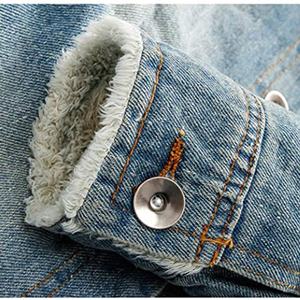 Chaqueta Vaquera de Mezclilla Lavada Resistente, Chaqueta Vaquera de Algodón con Estampado de Moda, Chaqueta Vaquera para Hombre con Diseño Personalizado, Chaqueta con Logotipo Personalizado - Product Image 3