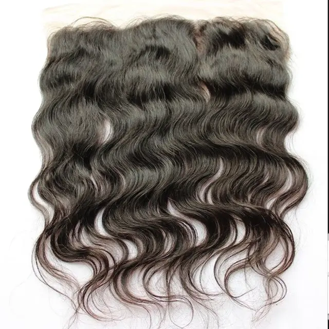 La mejor opción de cabello para el atuendo de vacaciones de NgHair Textura de onda natural hecha de HairBundles crudos 13x4 13x6 Glueless HdLace Frontal