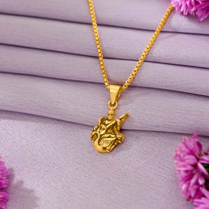 Colgante Religioso Saraswati Devi en Oro Amarillo para Hombre y Mujer - Product Image 1