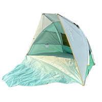Tenda Pantai Manual Anti Air, Anti UV, Portabel, untuk 2-3 Orang, Cocok untuk Perjalanan Pantai